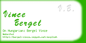 vince bergel business card